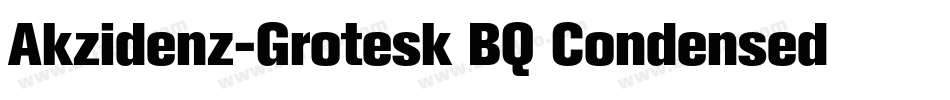 Akzidenz-Grotesk BQ Condensed A字体转换